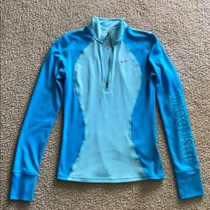 Blue and teal Nike quarter zip